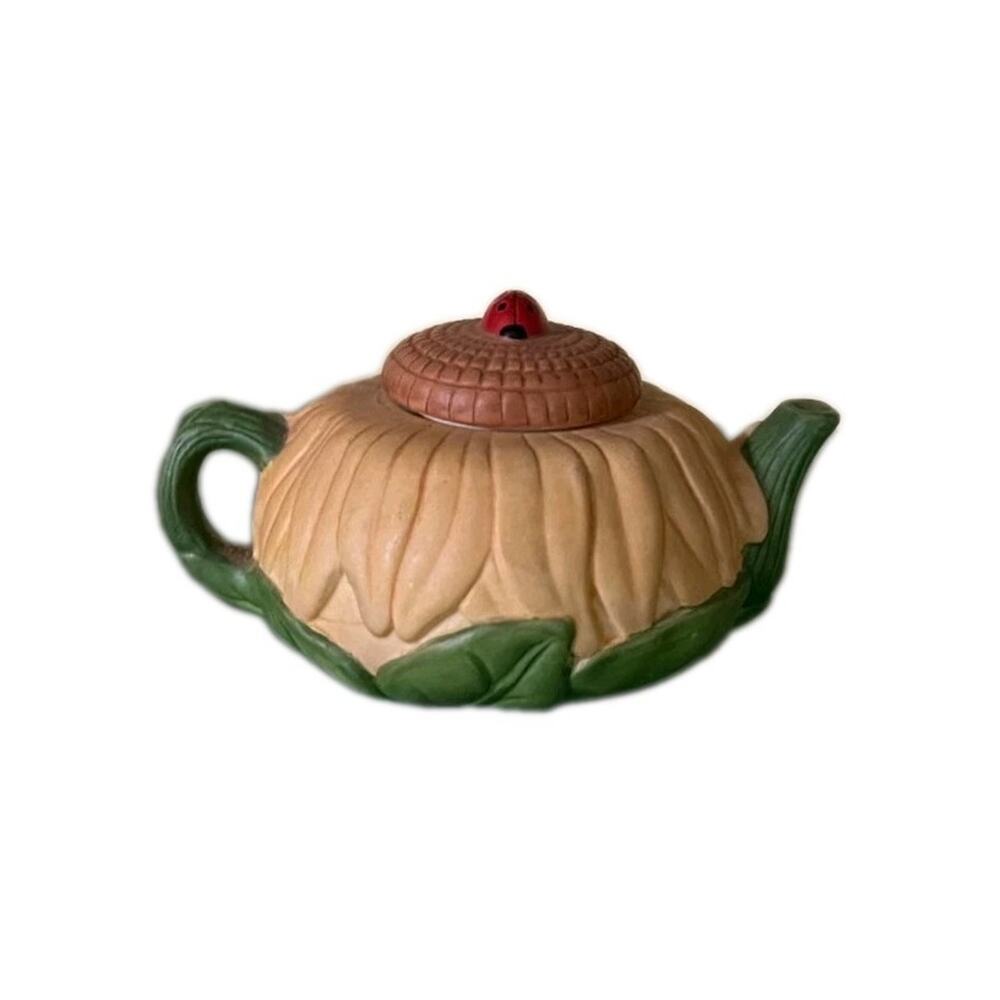 Vintage AVON 1995 Seasons Treasures Miniature Teapot Collection "SUNFLOWER"